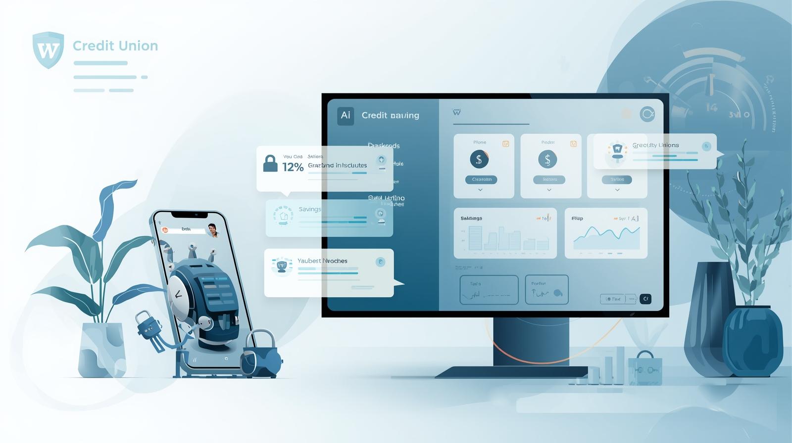 Digital banking personalization illustration