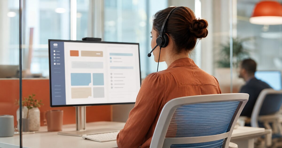 Contact-center employee using an abstract real-time guidance interface during a client call
